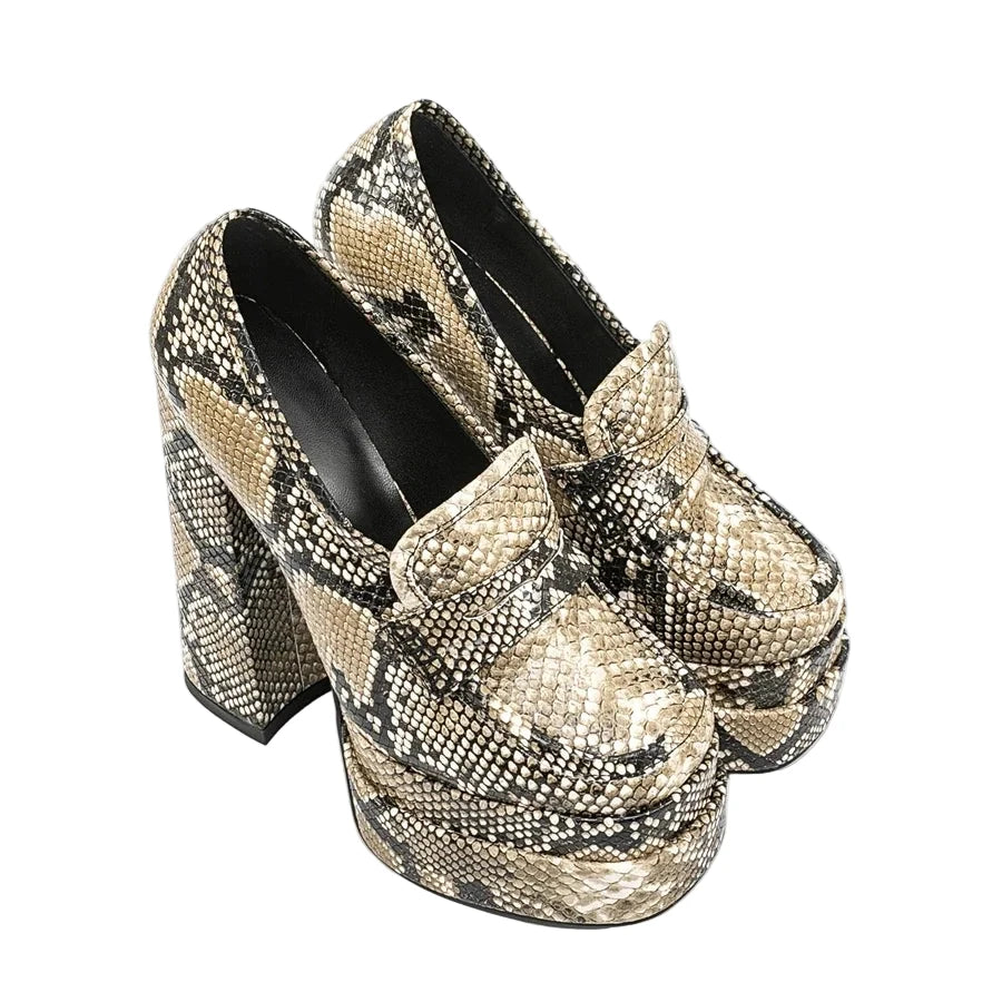 Double Platform Chunky Heels