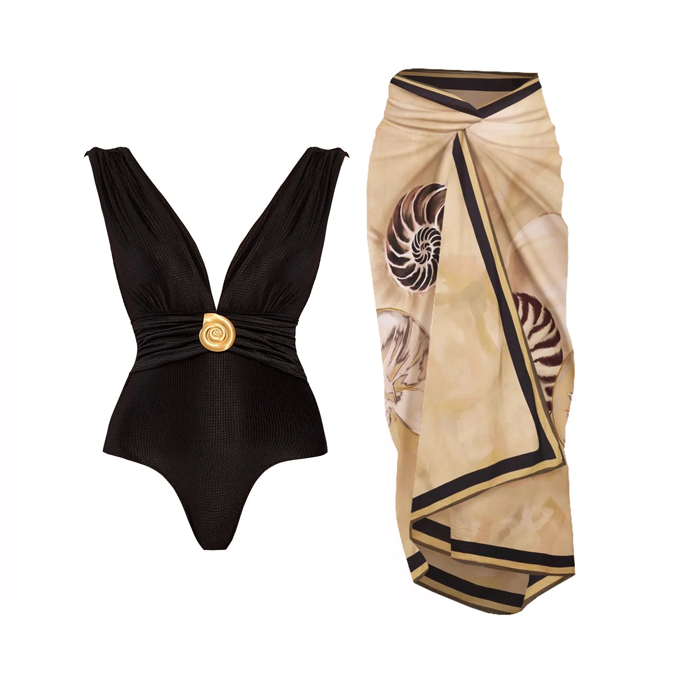 2Pc Deep V Swimsuit