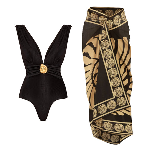 2Pc Deep V Swimsuit