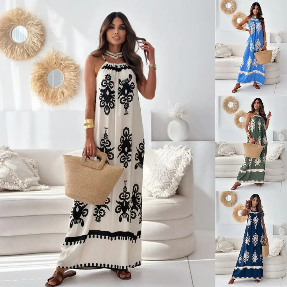 Print Spaghetti Strap Dress