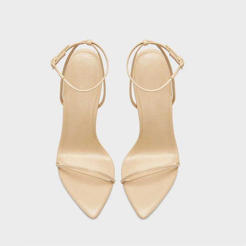 MD Summer Pointed Toe Thin Heel Sandals