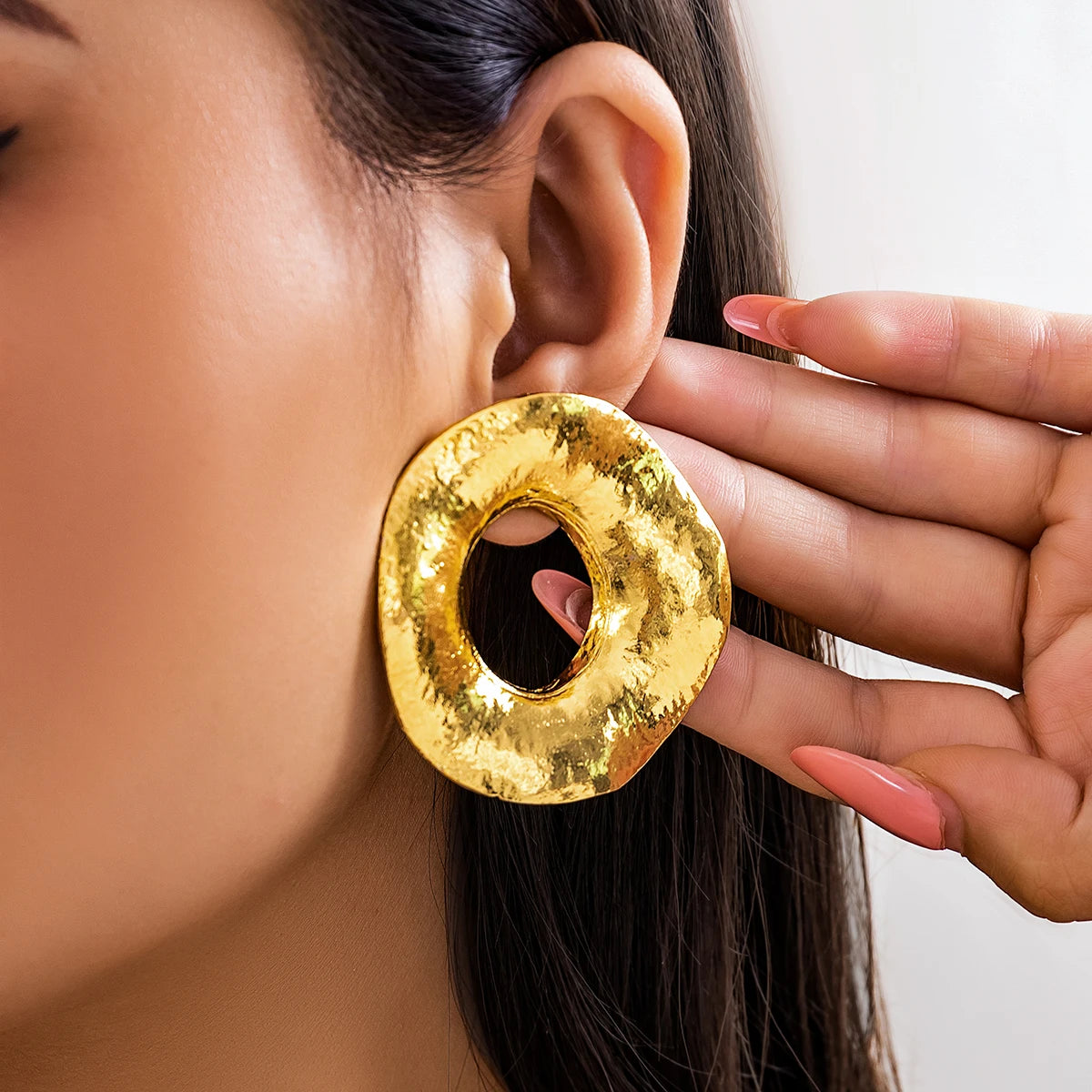 Large Circle Stud Earring
