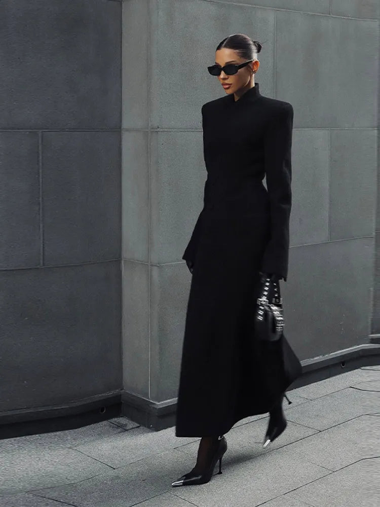 Asymmetric Tailored Long Coat