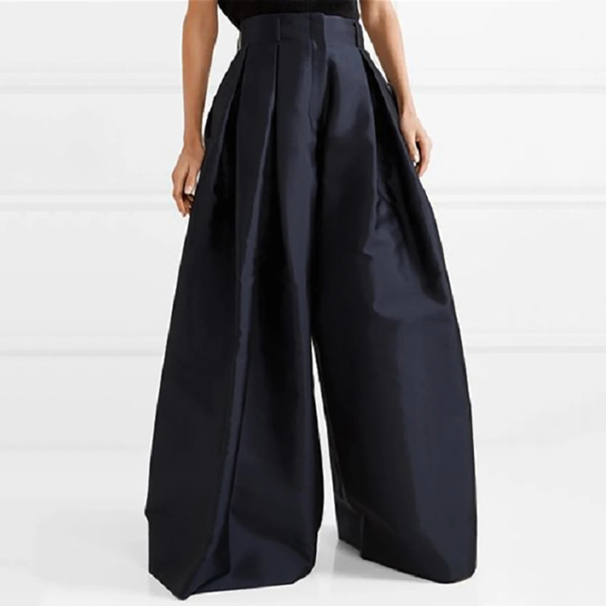 Pleated Wide-Leg Pants