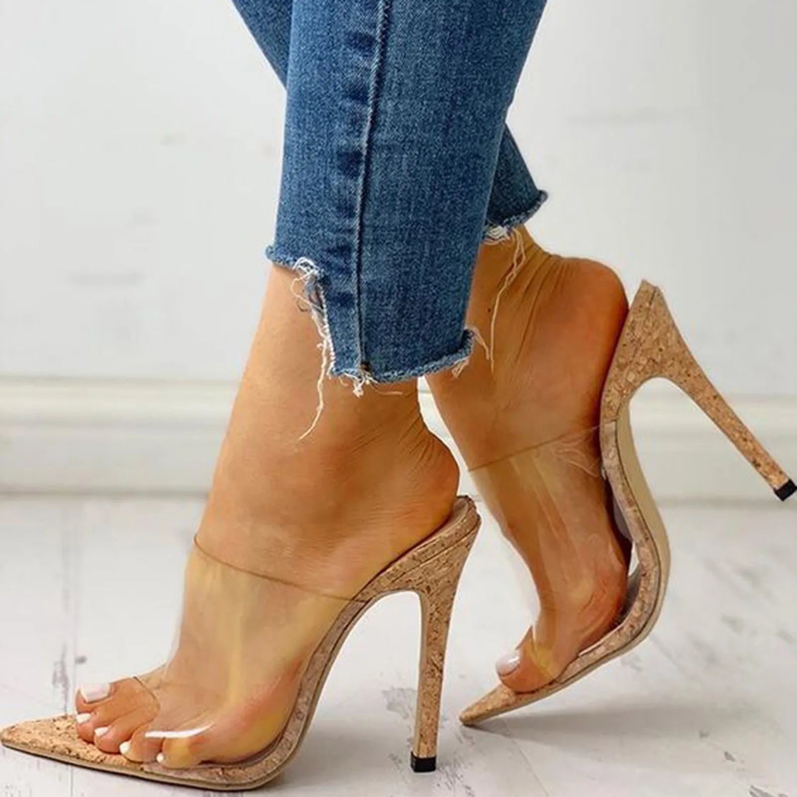 Women’s Pointed Toe Transparent Sandals