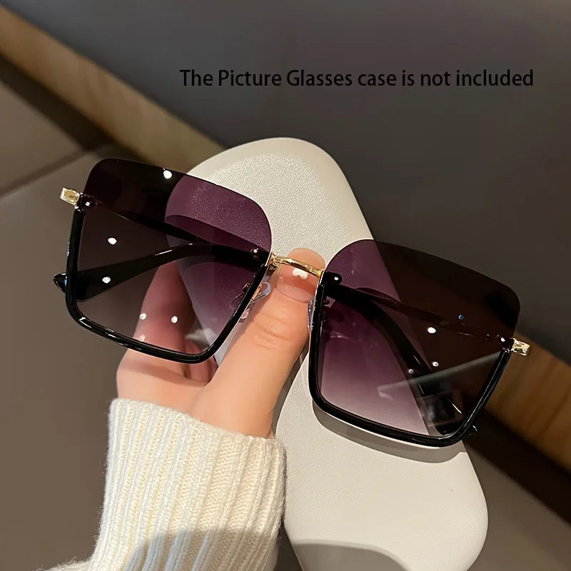 Women's Black Half Frame UV Resistant Glasses