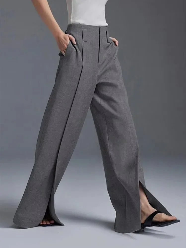 Flare Leg Suit Pants