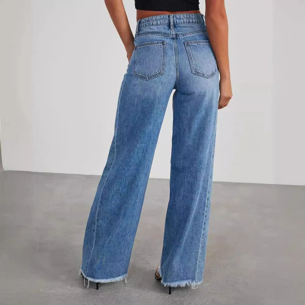 Wide-leg Side Seam Stitch and Jeans